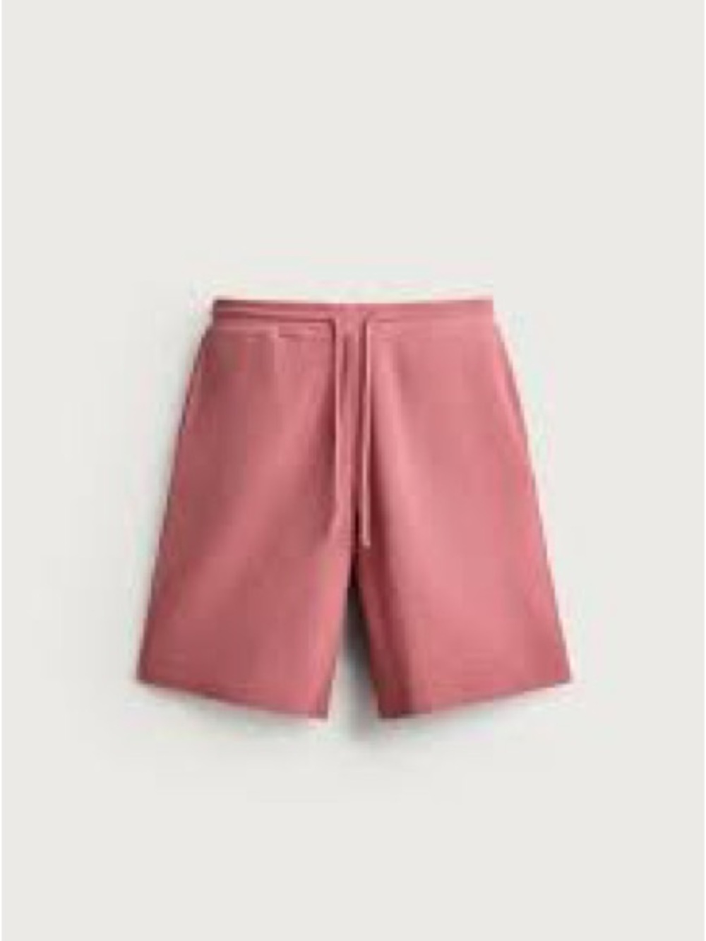Zara Men's Washed Red Drawstring Sweat Shorts